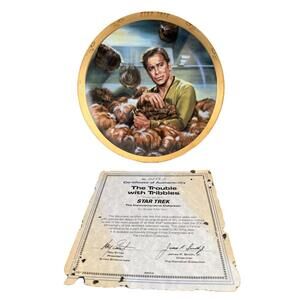 Star Trek The Trouble with Tribbles Commemorative Collection Plate Captain Kirk